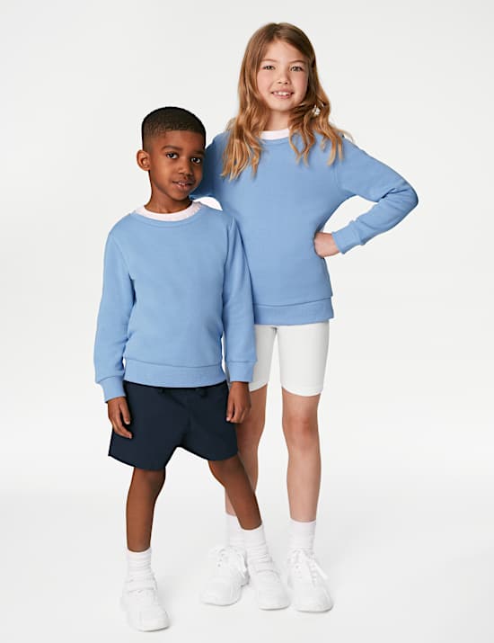 Unisex-Sweatshirt aus Baumwolle mit Rundhalsausschnitt (2&ndash;16 Jahre)