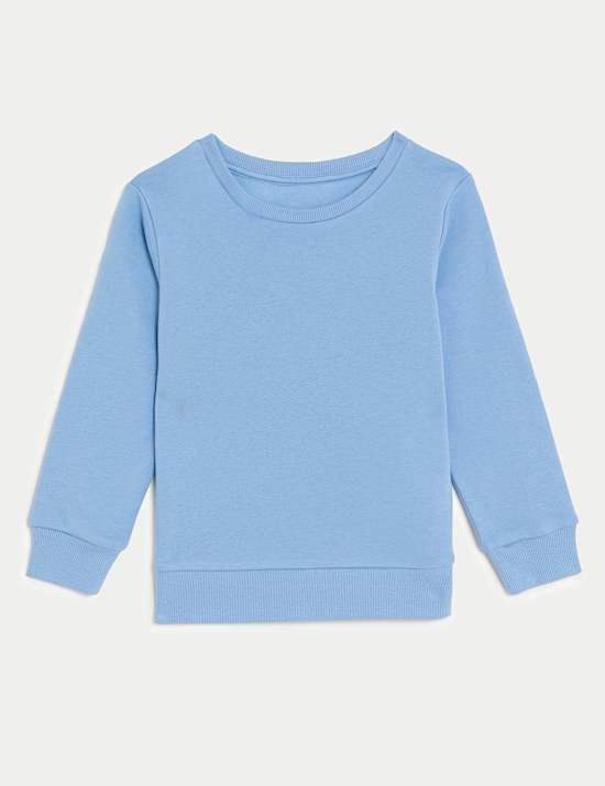 Unisex-Sweatshirt aus Baumwolle mit Rundhalsausschnitt (2&ndash;16 Jahre)