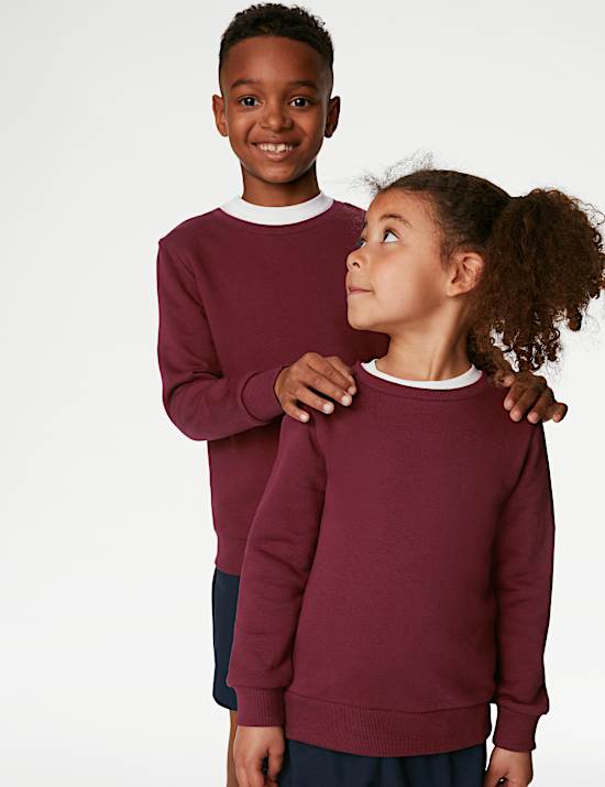 Sweat unisexe en coton à col rond (du 2 au 16 ans)