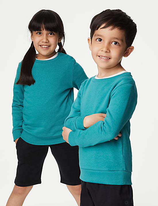 Unisex-Sweatshirt aus Baumwolle mit Rundhalsausschnitt (2&ndash;16 Jahre)