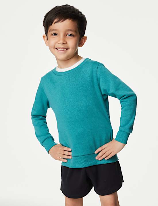 Unisex-Sweatshirt aus Baumwolle mit Rundhalsausschnitt (2&ndash;16 Jahre)