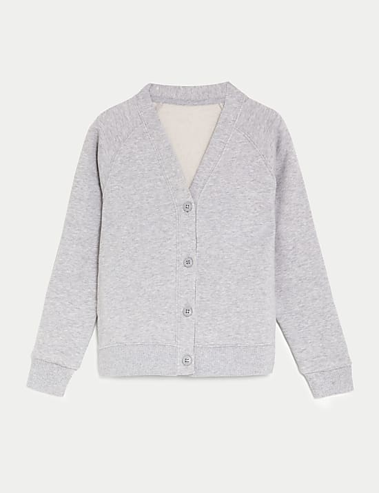 Girls' Cotton Regular Fit School Cardigan (2-16 Yrs)
