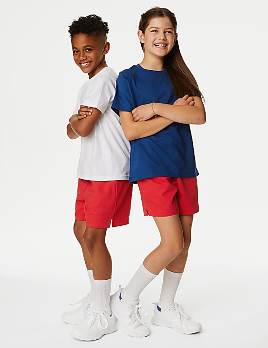 Pantal&oacute;n corto deportivo unisex 100% algod&oacute;n (2-16 a&ntilde;os)