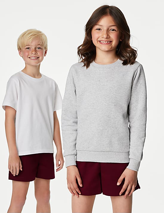 Pantal&oacute;n corto deportivo unisex 100% algod&oacute;n (2-16 a&ntilde;os)