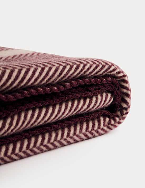 Plaid 100 % laine avec texte &laquo; Oh Happy Day &raquo;