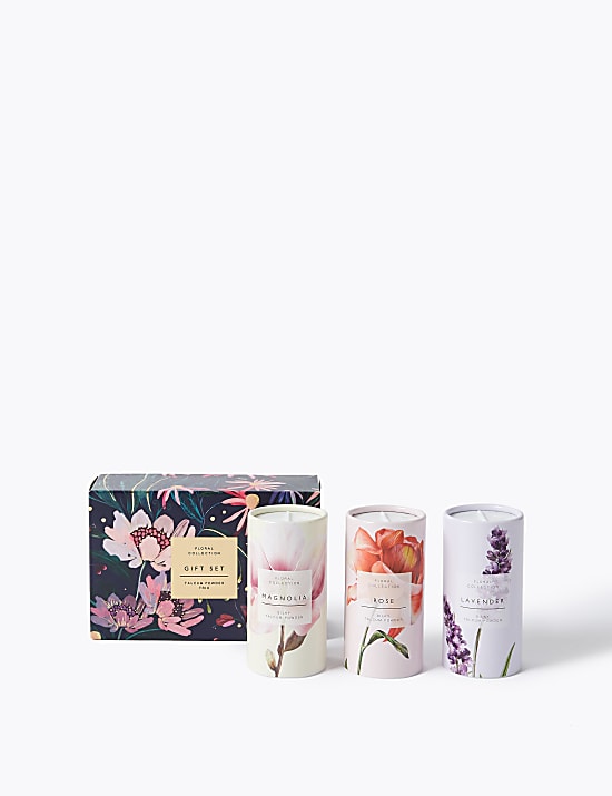 Floral Collection Talcum Powder Trio