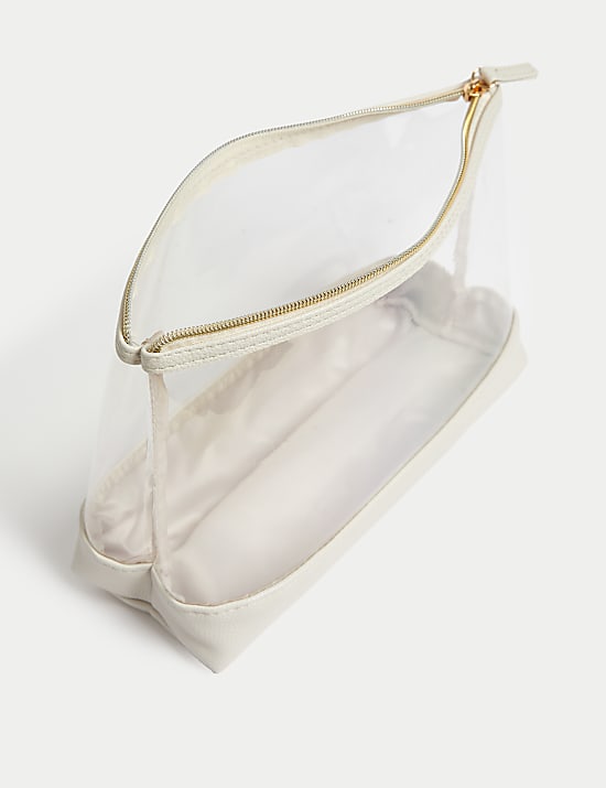 3 Piece Clear Makeup Bag Set