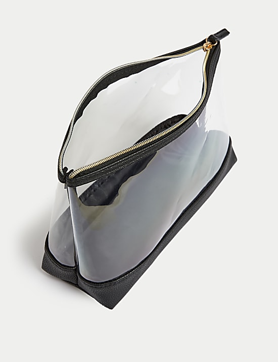 Διαφανής τσάντα προϊόντων μακιγιάζ, σετ 3 τεμαχίων