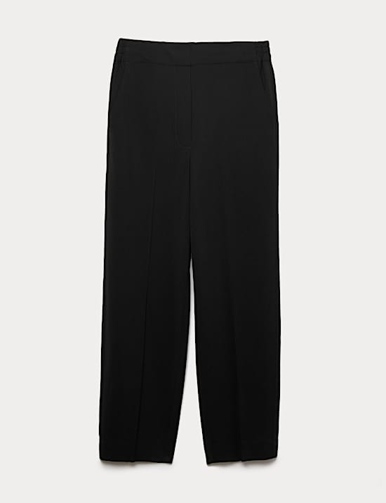 Straight Leg Trousers with Wool