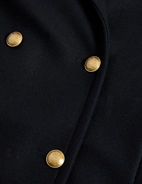 Caban croisé en laine italienne