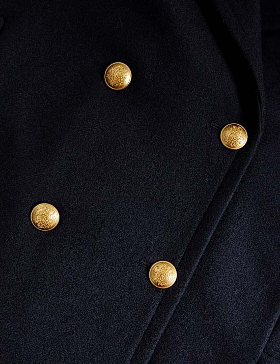 Caban croisé en laine italienne