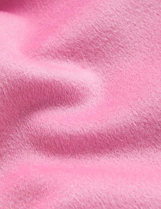 Lange cocoon-jas van zuivere wol