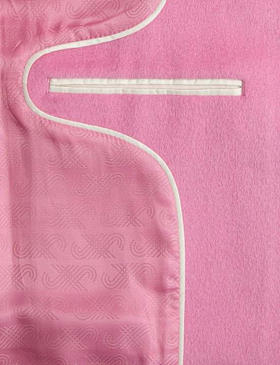 Lange cocoon-jas van zuivere wol