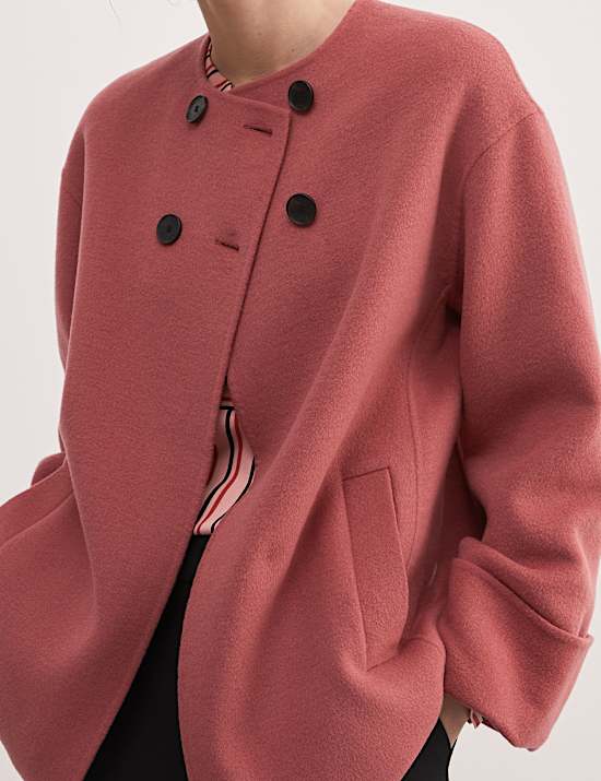 Wool Rich Coat with Scarf