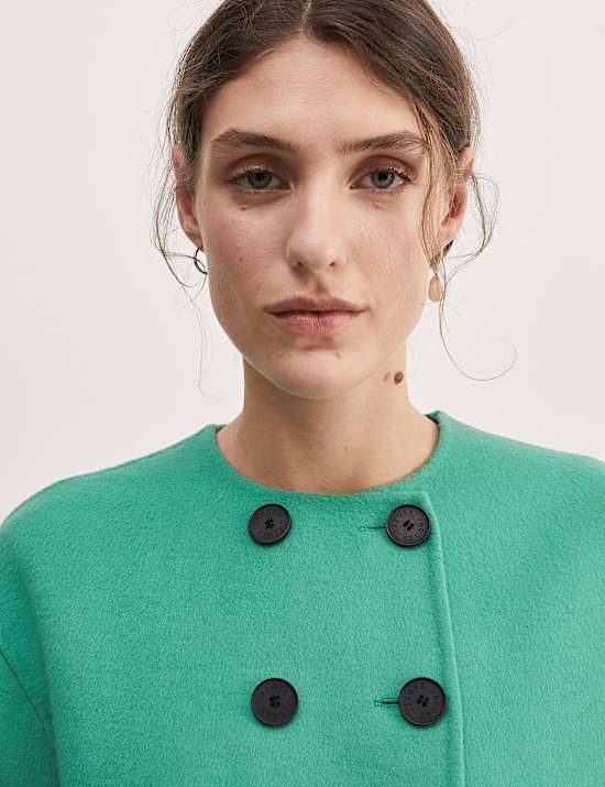 Wool Rich Coat with Scarf