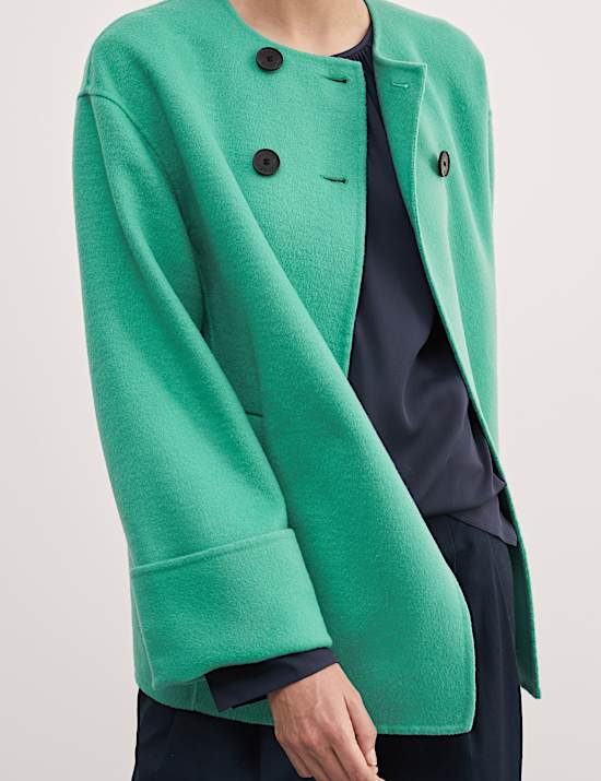 Wool Rich Coat with Scarf