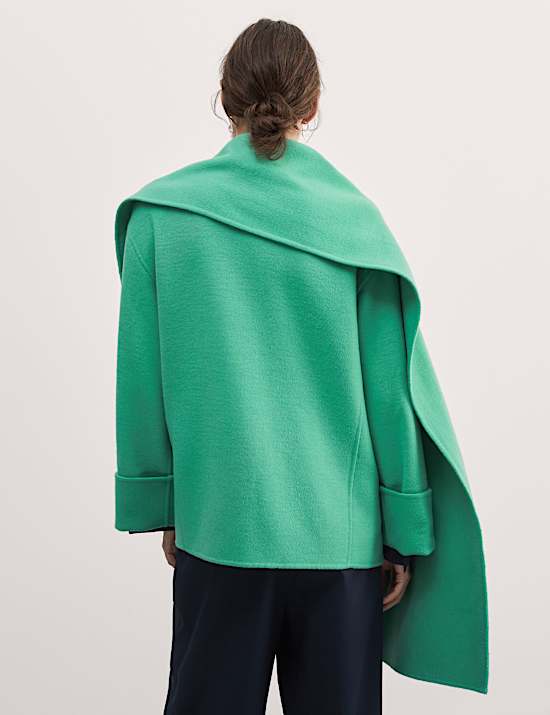 Wool Rich Coat with Scarf