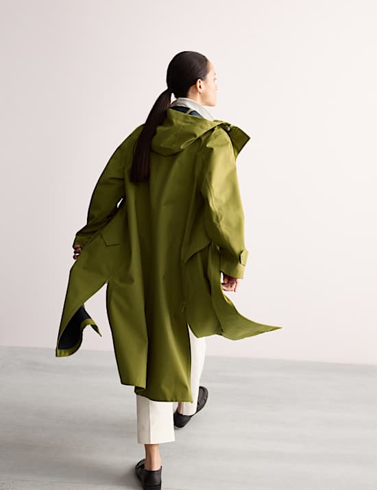 Αδιάβροχο με κουκούλα από twill