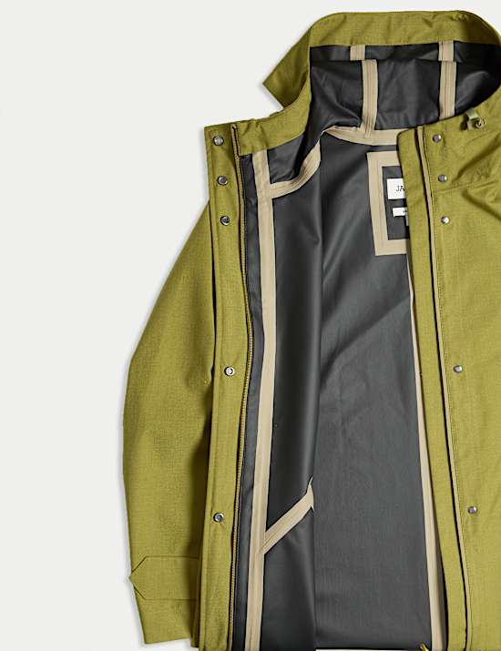 Αδιάβροχο με κουκούλα από twill