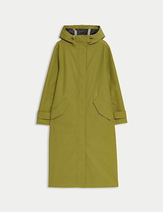 Αδιάβροχο με κουκούλα από twill