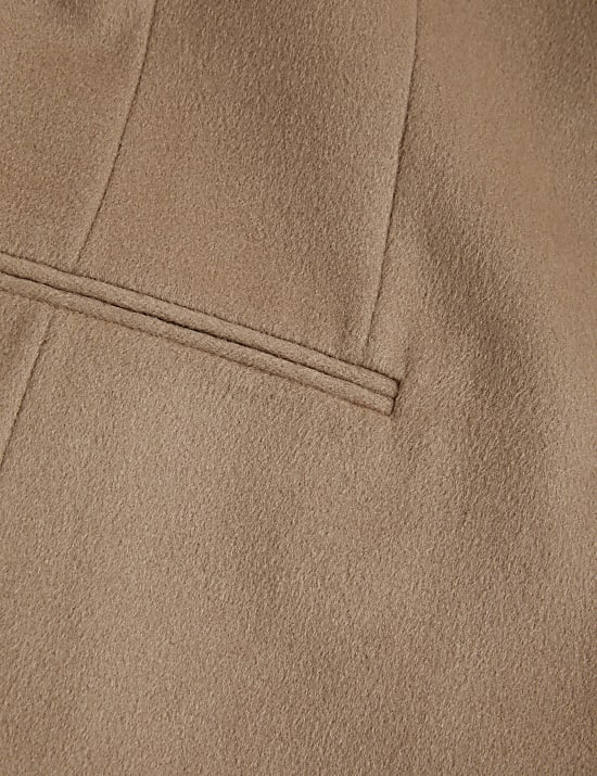 Manteau boyfriend coupe droite 100 % laine