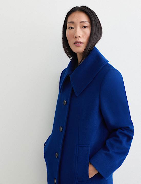 Pure Wool Collared Short Coat