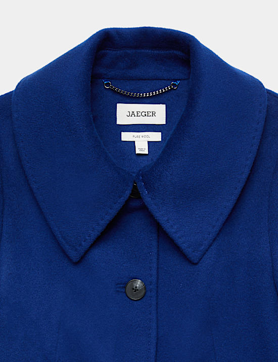 Pure Wool Collared Short Coat