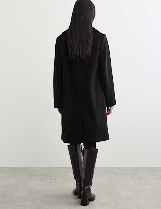 Pure Wool Collared Short Coat