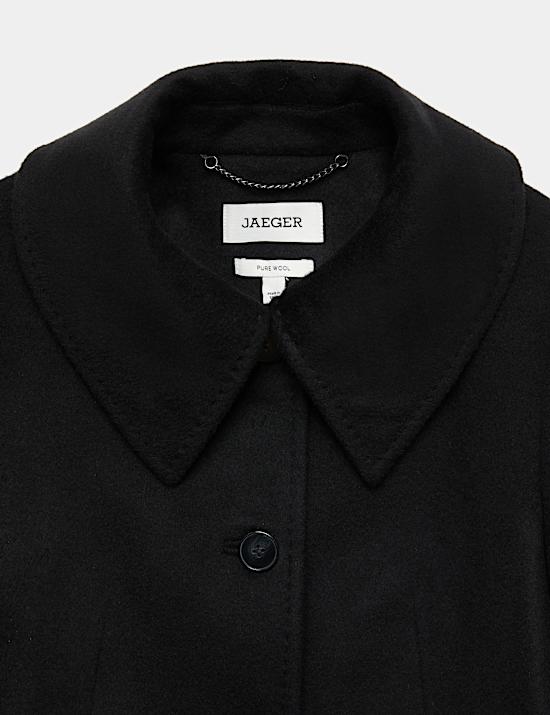 Pure Wool Collared Short Coat
