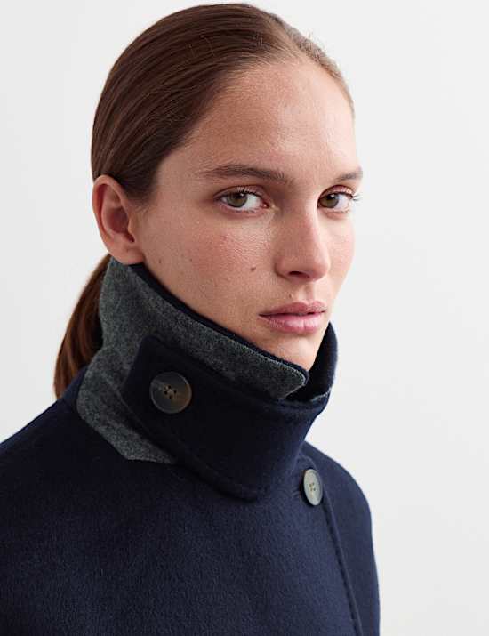 Pure Wool Relaxed Longline Cocoon Coat