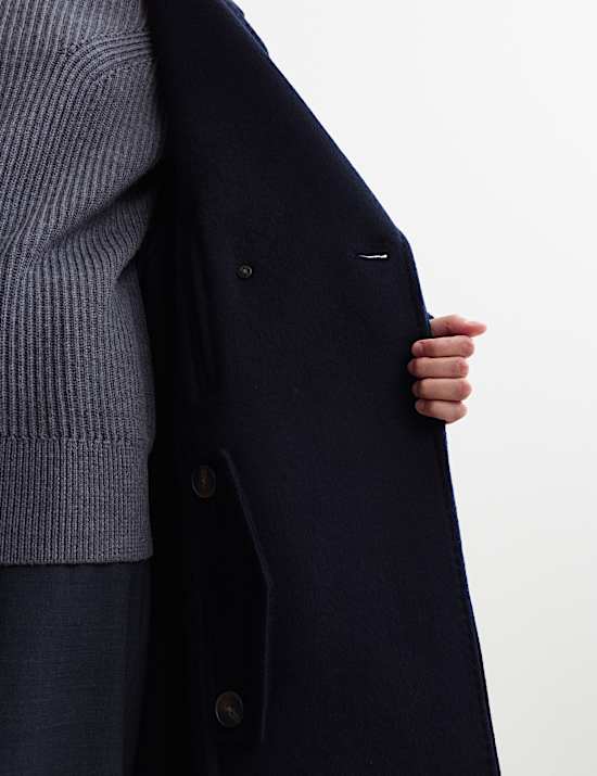 Pure Wool Relaxed Longline Cocoon Coat