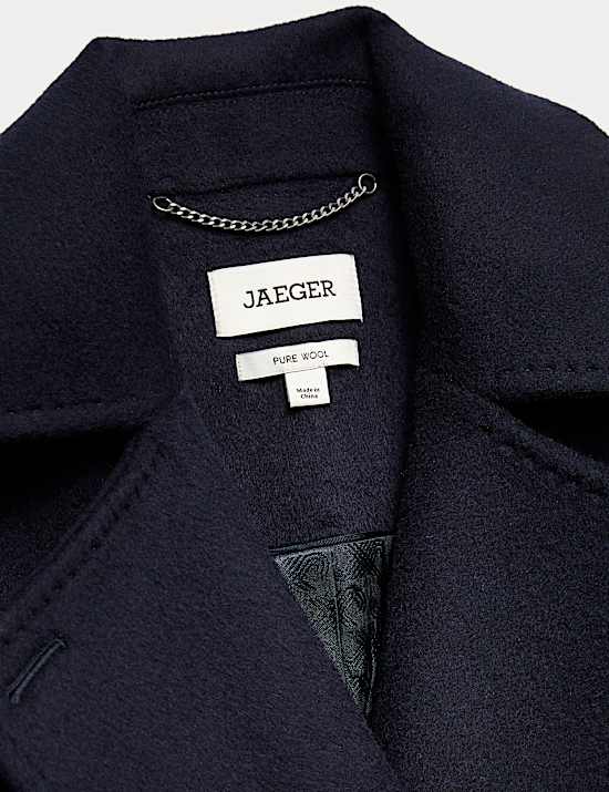 Pure Wool Relaxed Longline Cocoon Coat