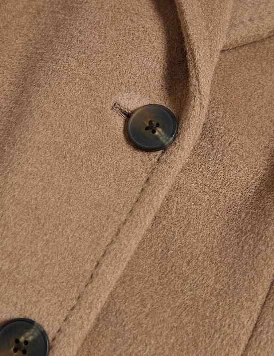 Μακρύ, φαρδύ παλτό από 100% μαλλί