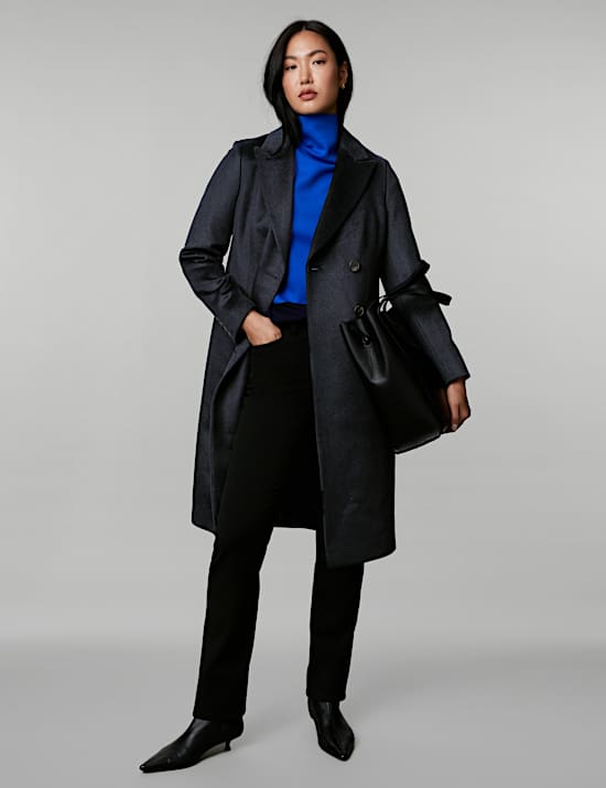 Pure Wool Double Breasted Coat