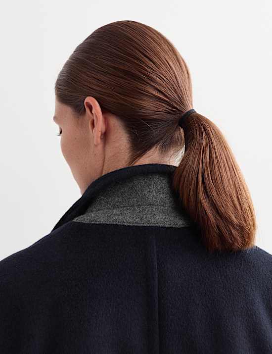 Manteau boyfriend coupe droite 100 % laine