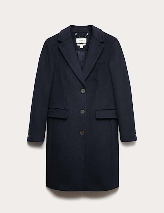 Manteau boyfriend coupe droite 100 % laine