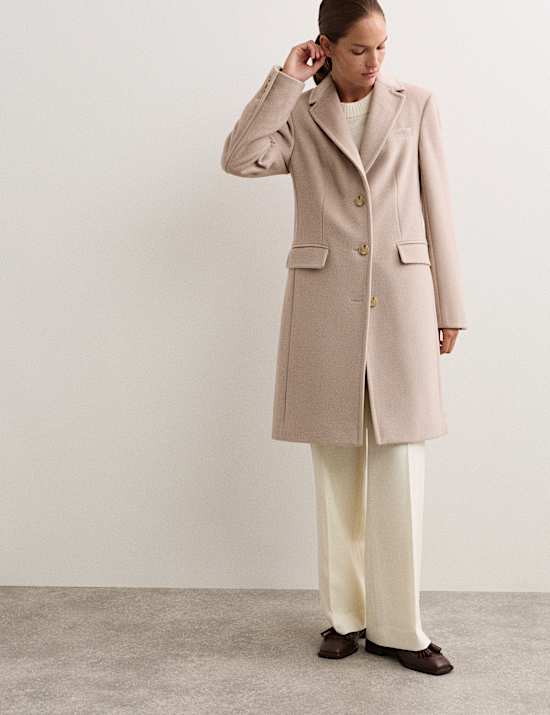 Pure Wool Single Breasted Boyfriend Coat