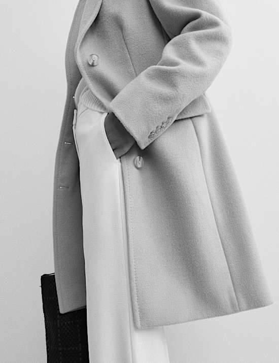 Pure Wool Single Breasted Boyfriend Coat