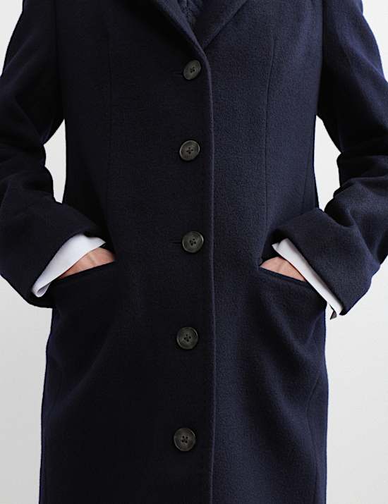 Pure Wool Short Boyfriend Coat