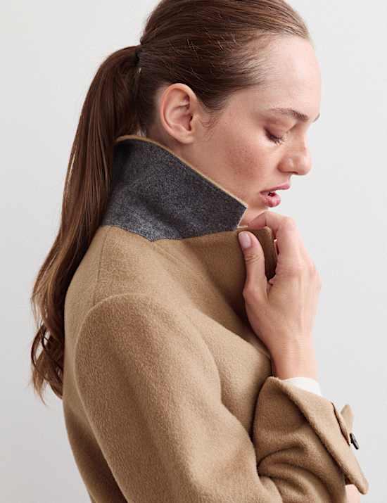 Pure Wool Short Boyfriend Coat