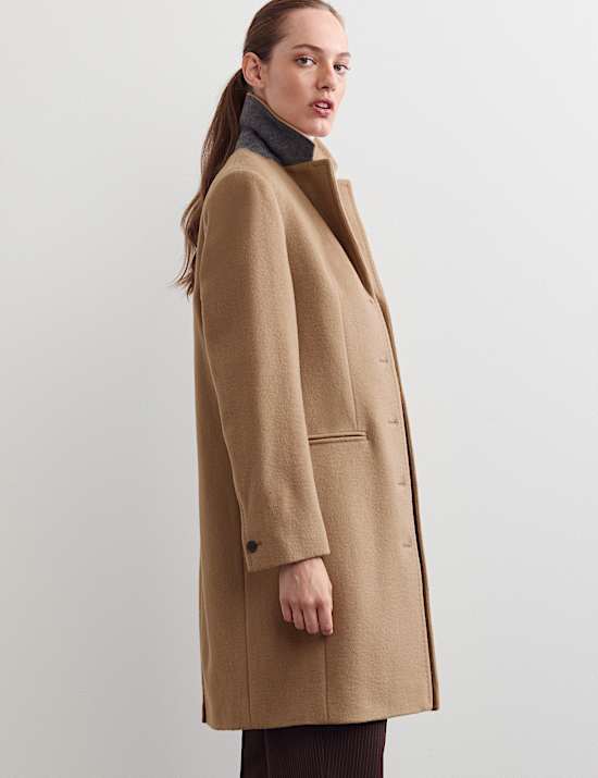 Pure Wool Short Boyfriend Coat