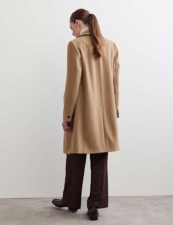 Pure Wool Short Boyfriend Coat