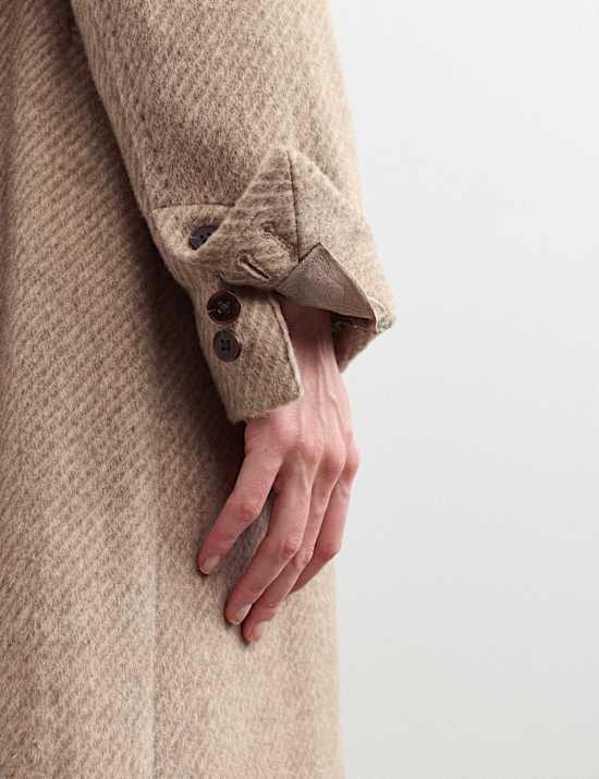 Wool With Silk Longline Boyfriend Coat