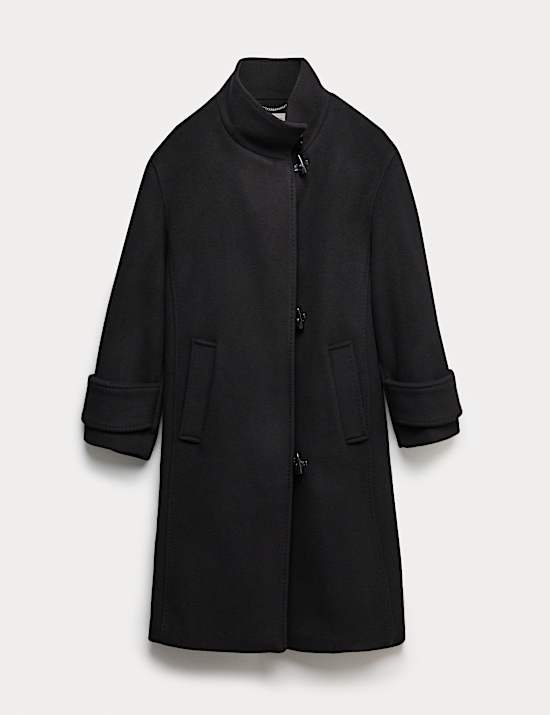 Caban 100 % laine à col cheminée