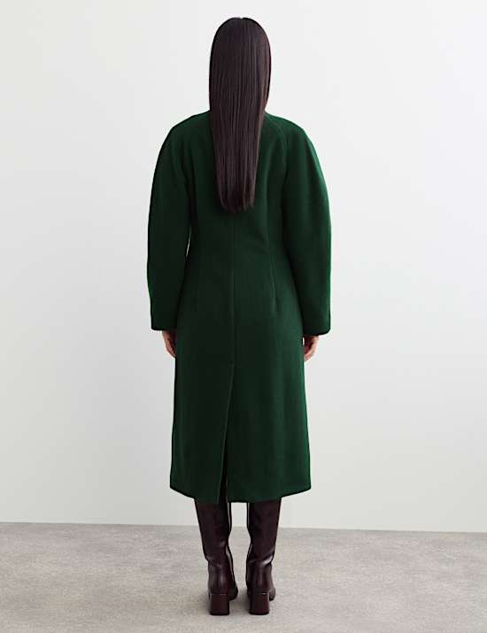 Pure Wool Longline Single Breasted Coat