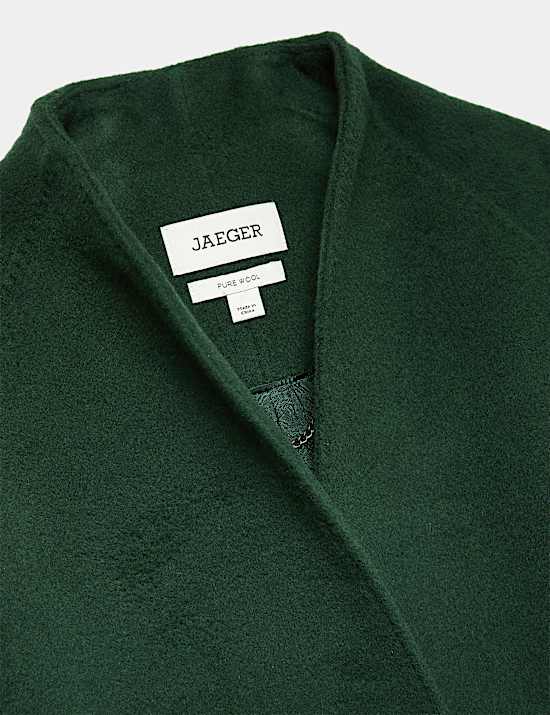 Pure Wool Longline Single Breasted Coat