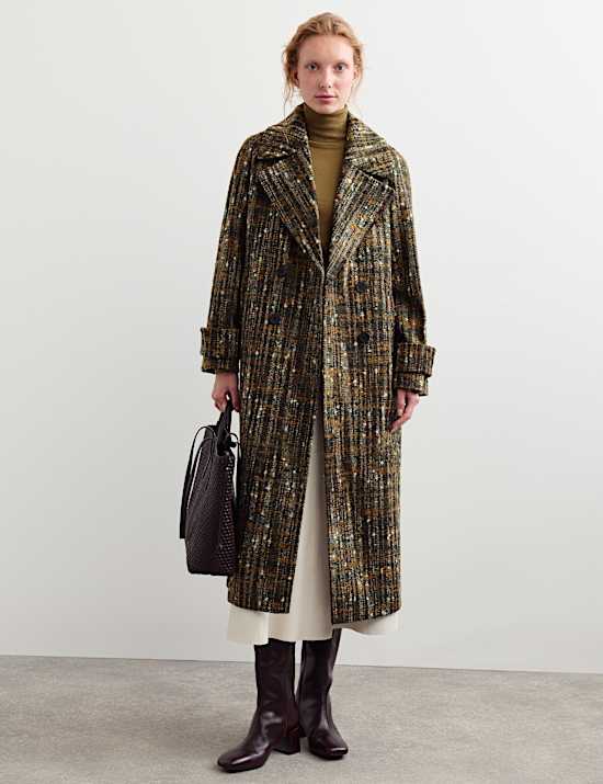 Wool Rich Textured Relaxed Coat