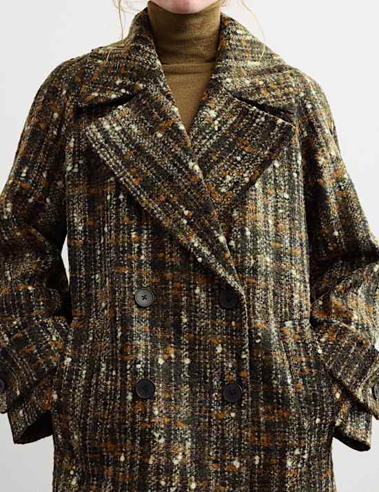 Wool Rich Textured Relaxed Coat