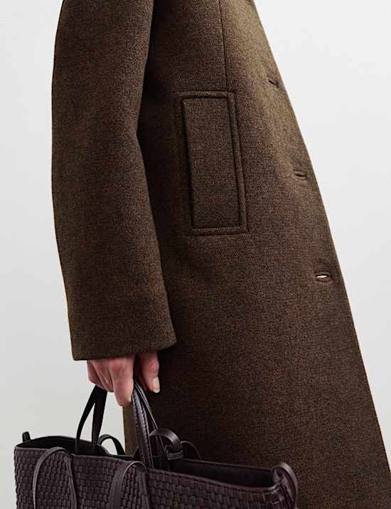 Pure Wool Textured Car Coat