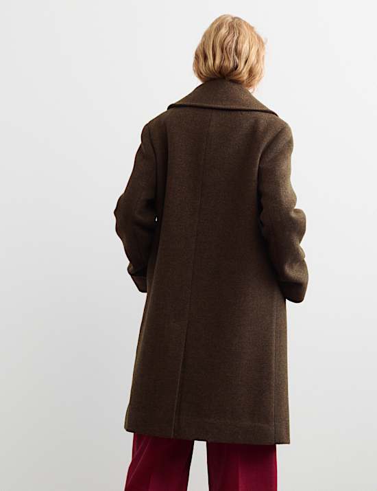 Pure Wool Textured Car Coat